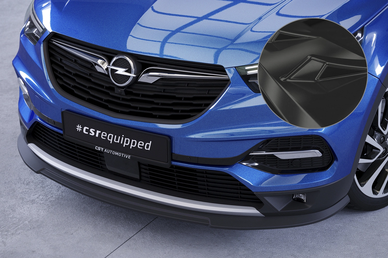 Voorspoiler Opel Grandland X glans zwart 2017–06/2021
