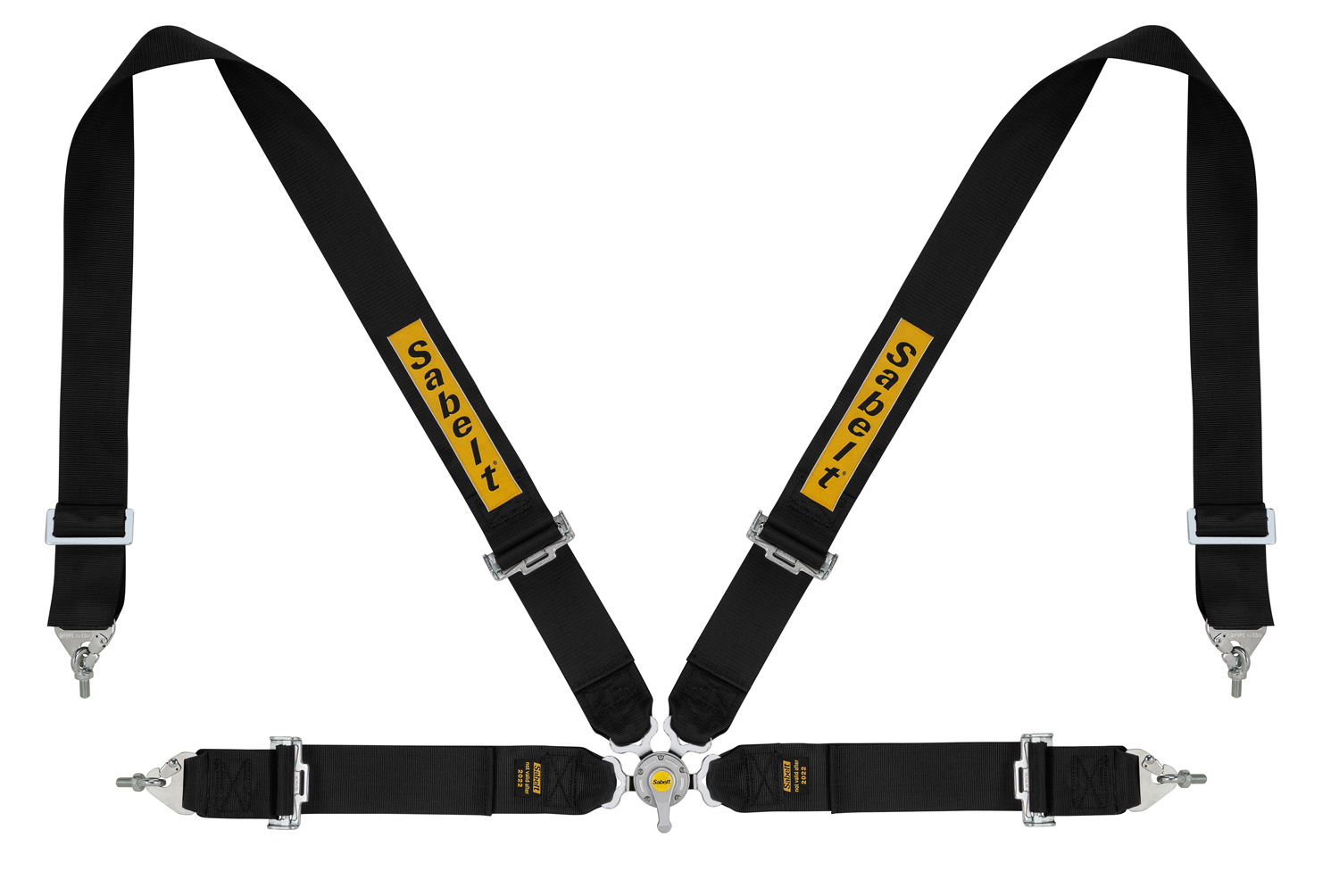 Sabelt Gordel 4 Punts Steel Rood 3 Inch-2 Inch