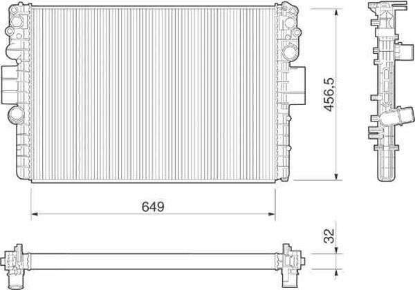 Radiator DAILY 02->> 650x456x32 2.8D/TD -AC