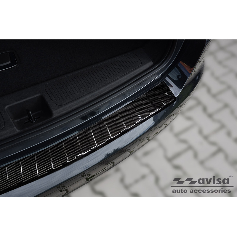 Echt 3D Carbon Achterbumperprotector  Opel Astra K Sportstourer 2016-2022 'Ribs'