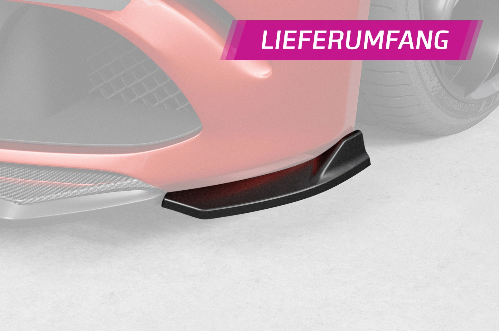 Voorspoiler Alfa Romeo Giulia Quadrifoglio glans zwart