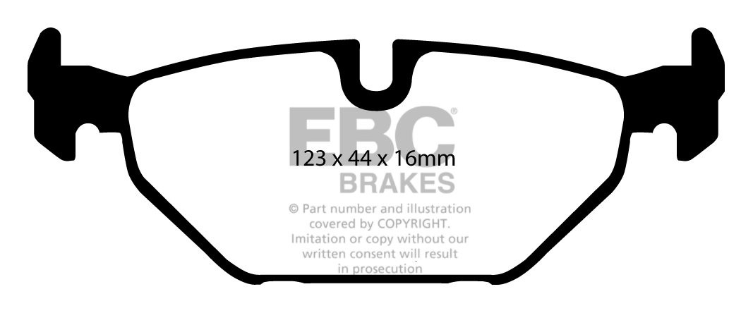 EBC Brakes SAAB 9-mei 2.0 Turbo 2001-2010 Remblokken achterzijde