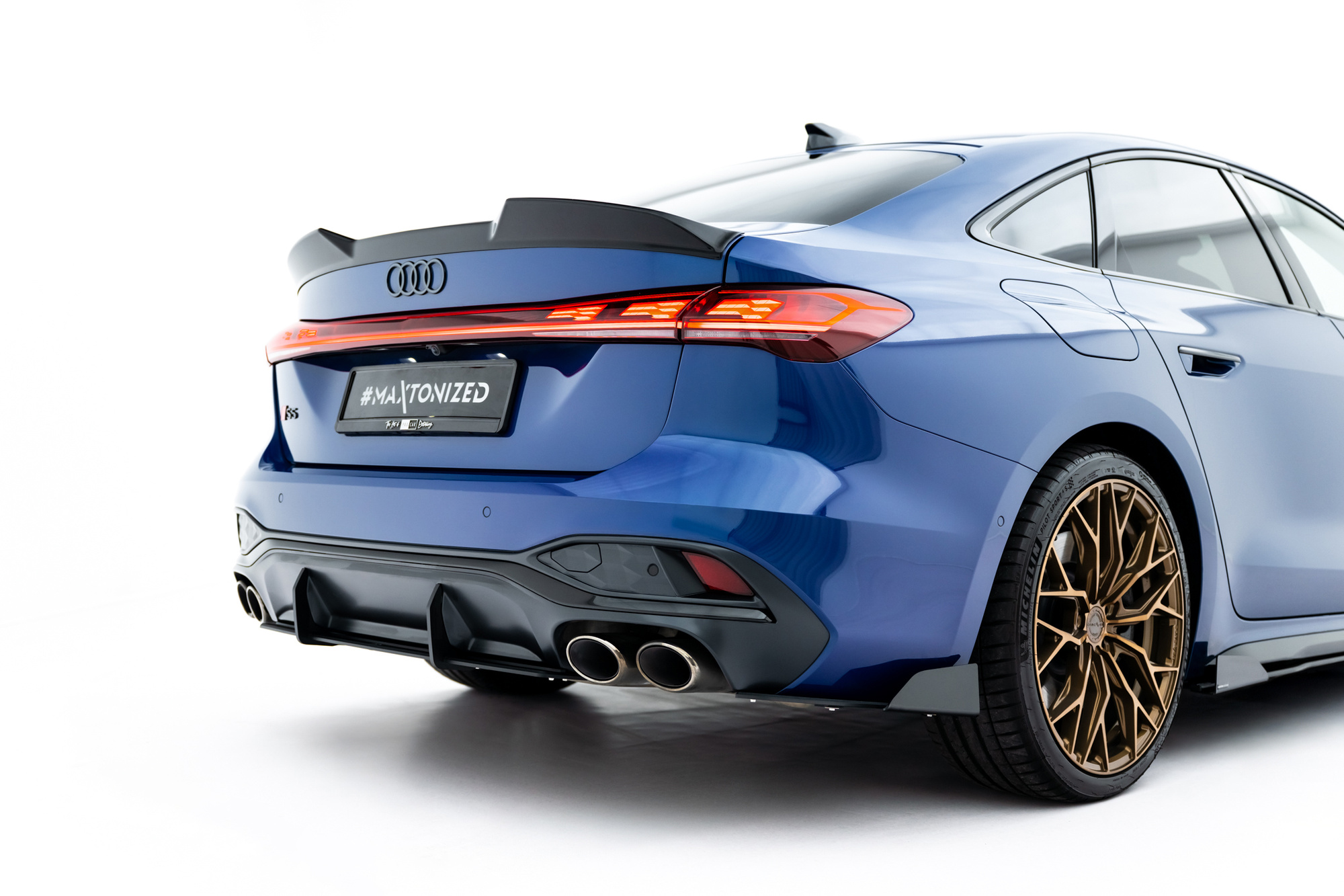 Street Pro Rear Side Splitters + Flaps Audi S5 Sedan / Avant B10