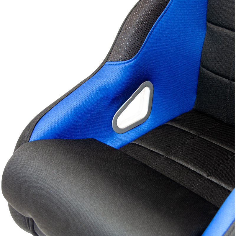 Sportstoel 'K5' - Zwart/Blauw - Vaste rugleuning - incl. sledes