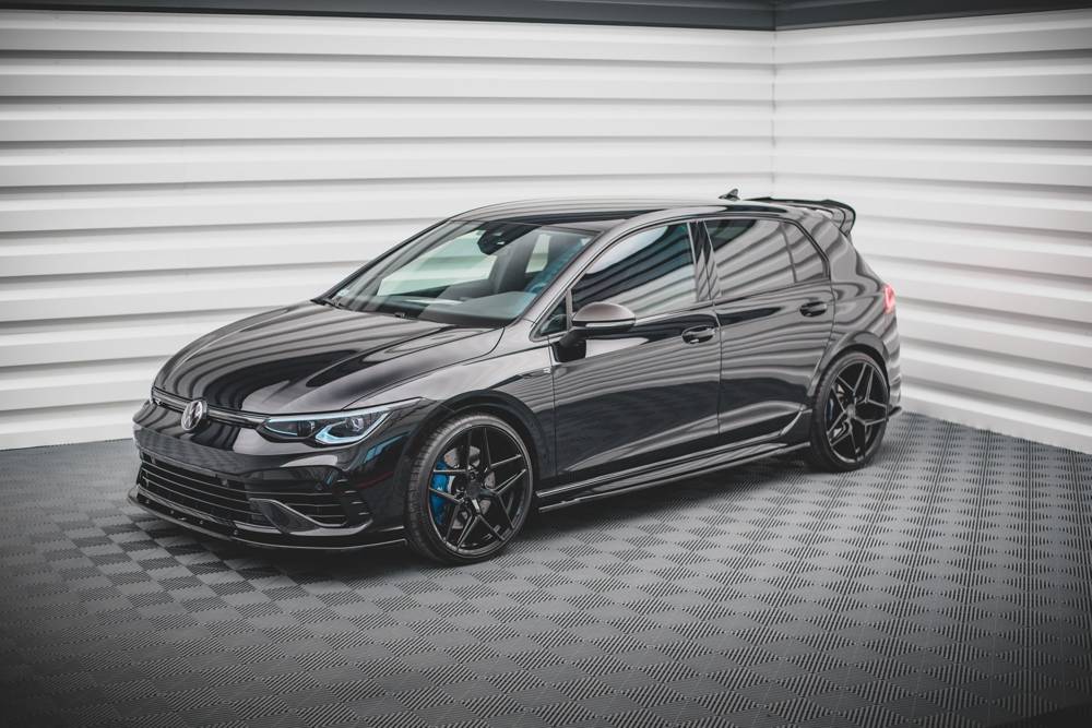 Zijskirts V.1 Volkswagen Golf 8 R Maxton Glans Zwart