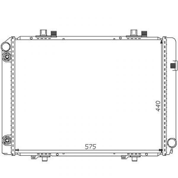 Radiator DB W 201 88-93 575x440 190D 2.5 TD+/-AC