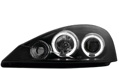 Faros Ford Focus 98-01 Angel Eyes negro