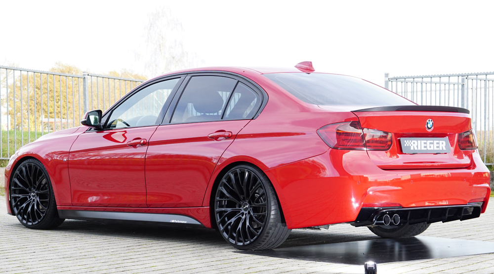 Achter Diffuser BMW 3Serie F30/F31 2012-... Zwart Glans Rieger