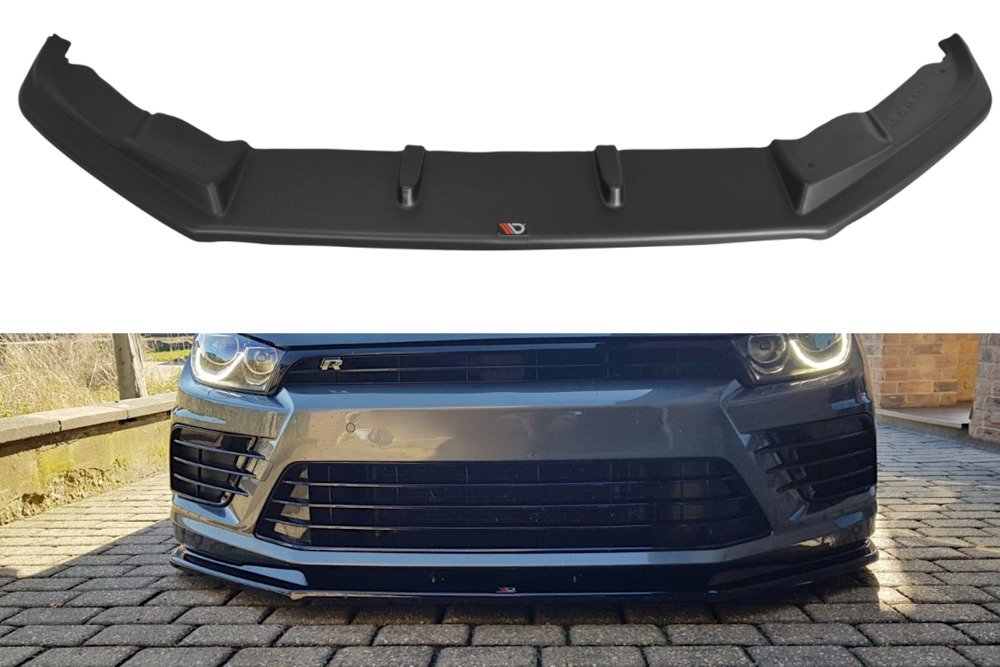 Voorspoiler V.1 Volkswagen Scirocco R FL Glans Zwart