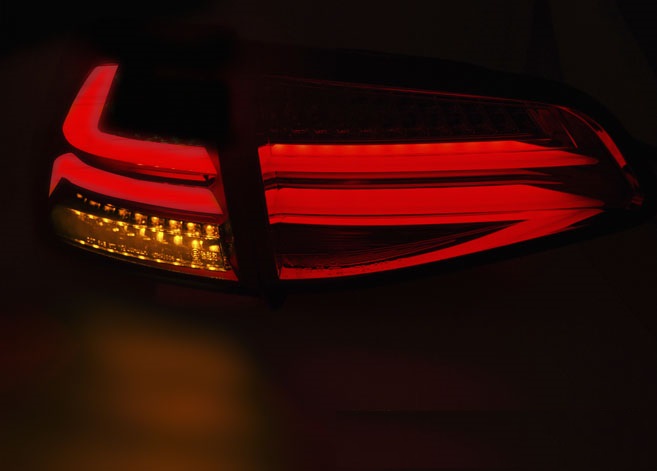 Taillights VW Golf VII red/Smoke Lightbar