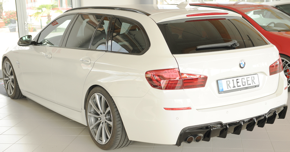Diffuser BMW 5 Serie F10 M pakket Rieger Glans Zwart