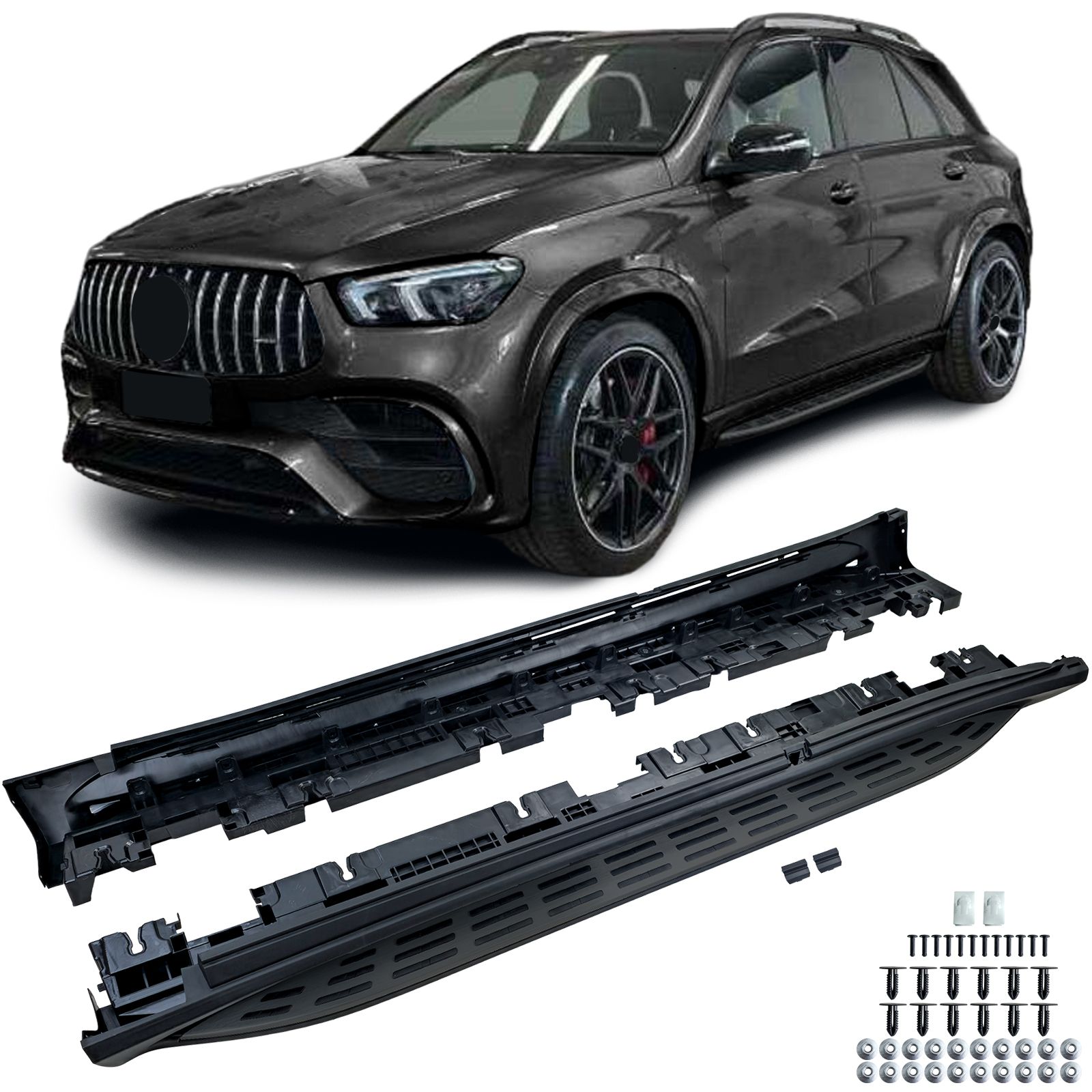 Treeplanken Sidesteps Mercedes GLE W167 19-23 Zwart