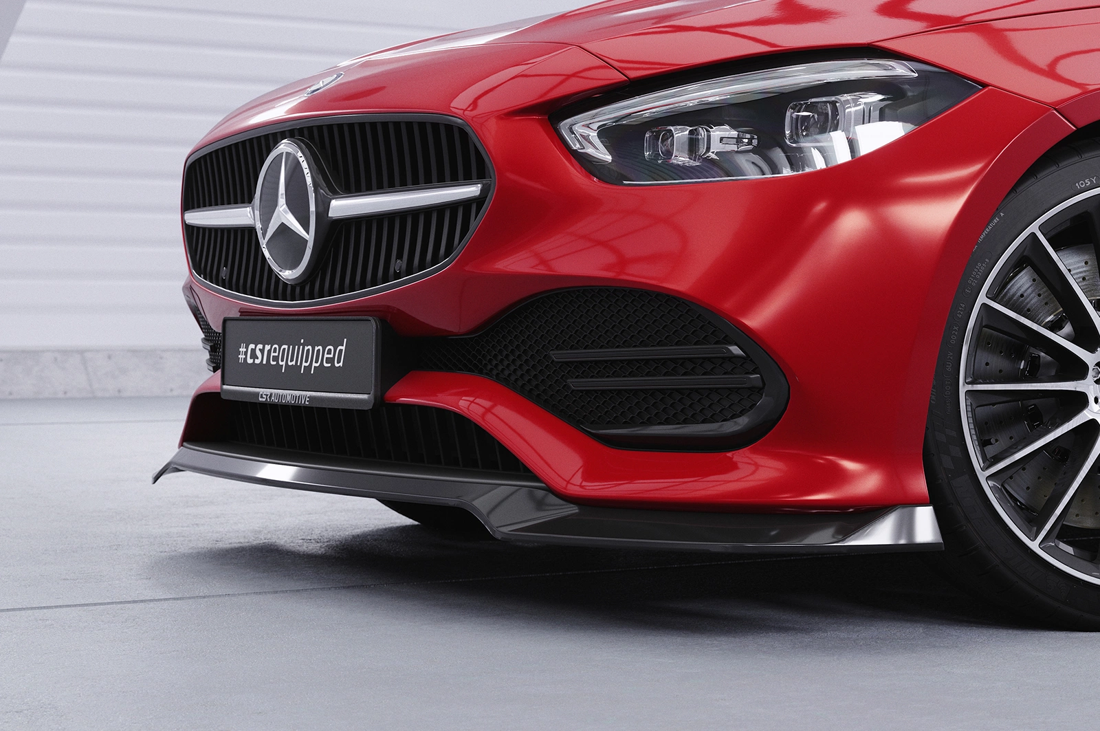 Voorspoiler Mercedes-Benz C-Klasse W206 / S206 Glans Zwart (06/2021–) CSR