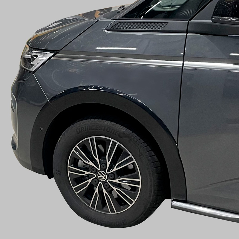 RGM Spatbordverbreders  Volkswagen T7 Multivan 2021- Korte wielbasis - Zwart (met Park Assist)