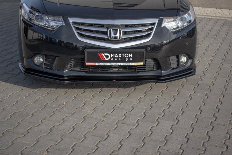 Voorspoiler Honda Accord VIII (CU Series) Facelift Glanzend Zwart