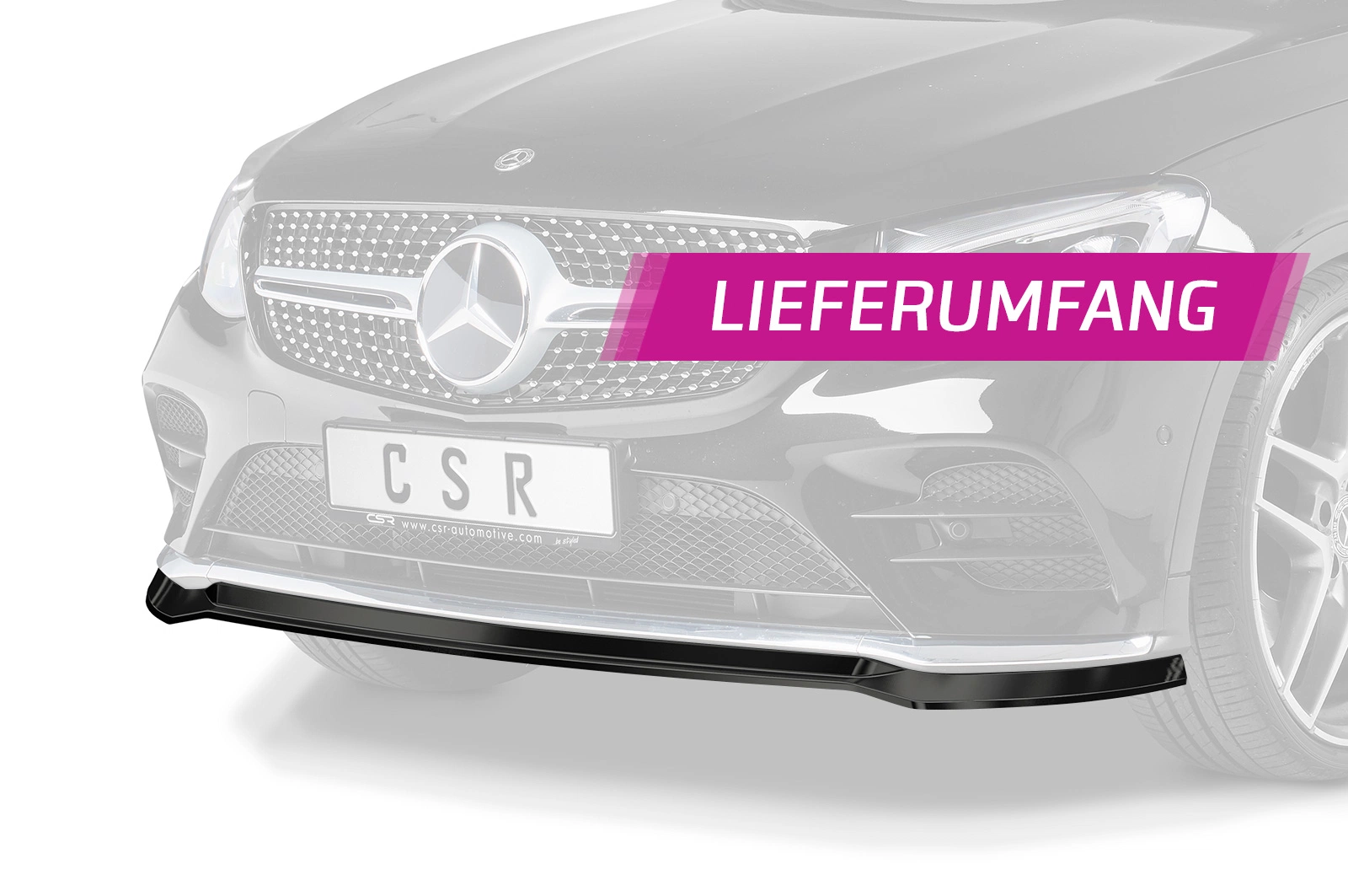 Voorspoiler Mercedes-Benz GLC (X253/C253) AMG-Line Glans Zwart van CSR Automotive (2016-2019)