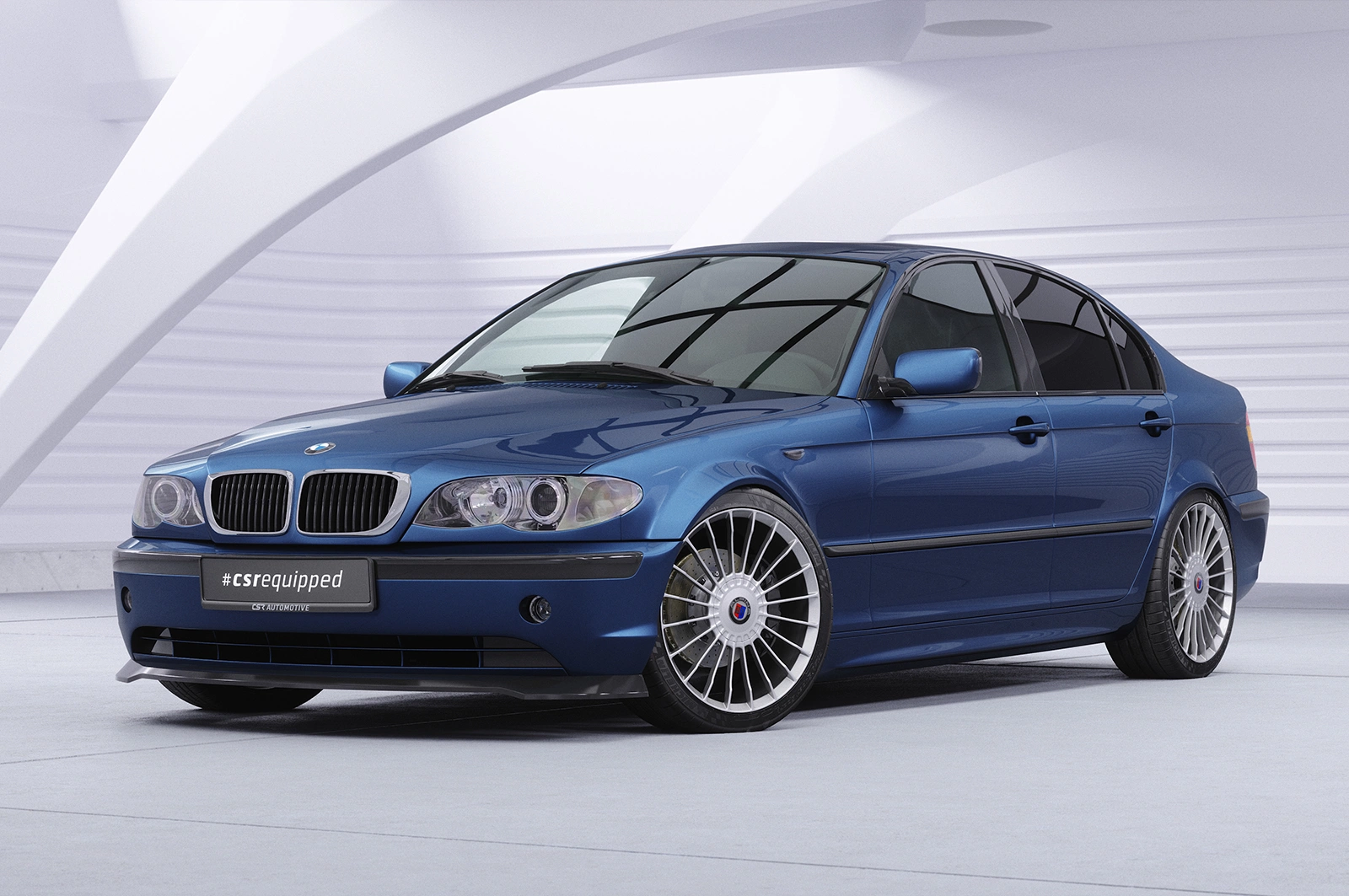 Voorspoiler BMW 3er E46 Limo / Touring glans zwart