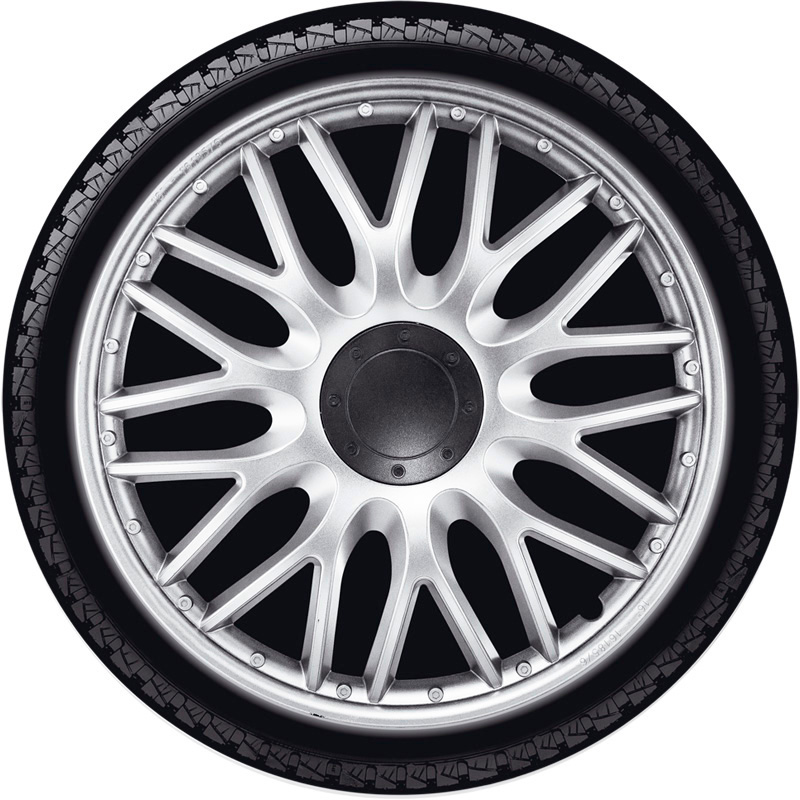 4-Delige J-Tec Wieldoppenset Orden 15-inch zilver