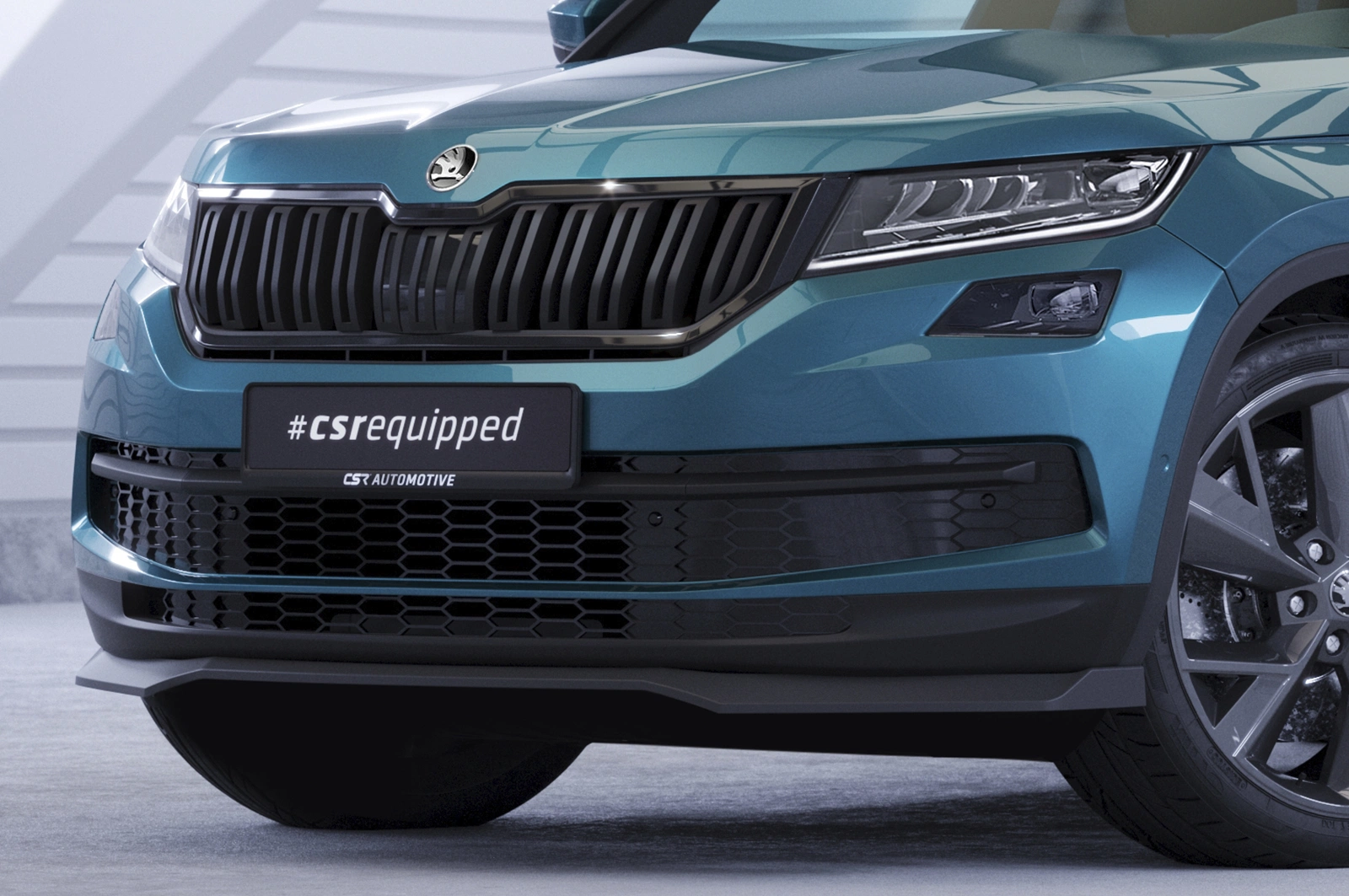 Voorspoiler Skoda Kodiaq glans zwart