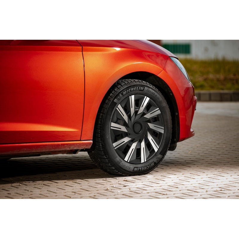 4-Delige J-Tec Wieldoppenset Tecna 15-inch alu/zwart