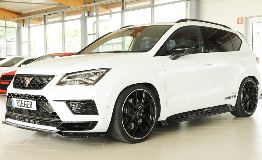 Zijskirts Seat Ateca 5FP FL Cupra Rieger Glans Zwart