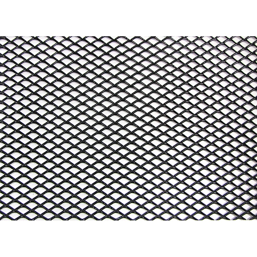 Racegaas aluminium Zwart - ruitdesign 4x7mm - 130x30cm