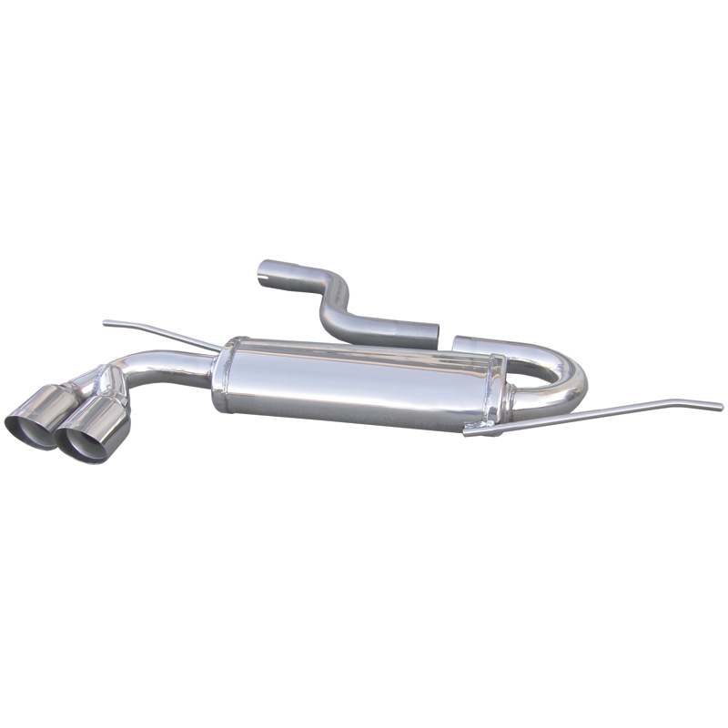 VW Scirrocco 1.4(160pk) 10/08- Volledig RVS einddemper Ø2x80mm R
