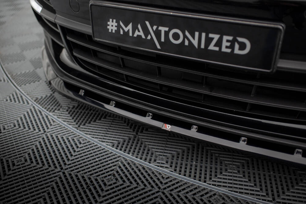 Voorspoiler V.3 Porsche Panamera E-Hybrid 971 Maxton Glans Zwart