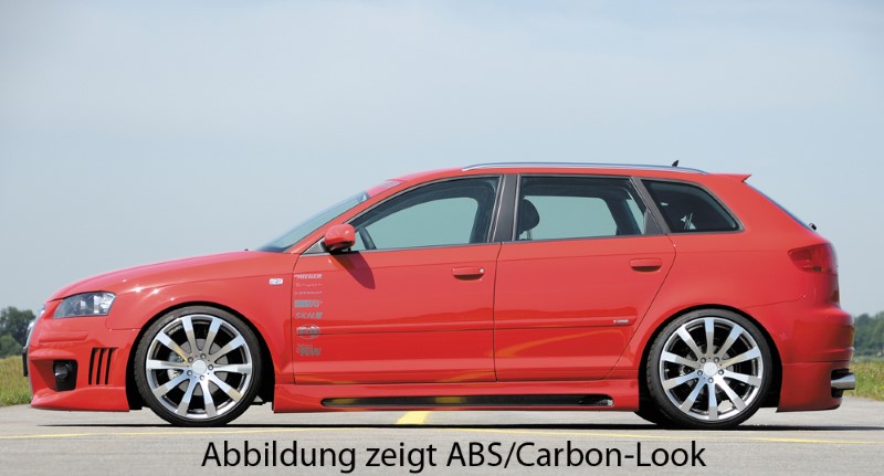 Zijskirts Audi A3 8P Sportback 3-5 Deurs Rieger met uitsnede