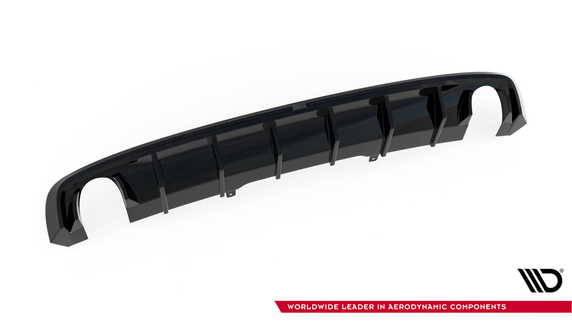 Achter Diffuser Audi A4 S-line B9 Maxton Glanzend zwart