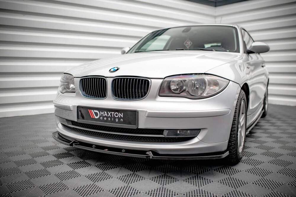 Voorspoiler V.3 BMW 1 Serie E87 FL Maxton Glans Zwart