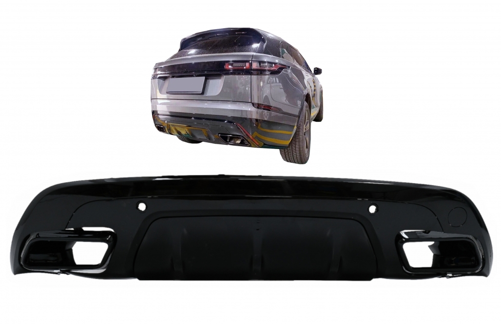 Diffuser Land Rover Range Rover Velar SUV L560 (2017-2020) Dynamic Look Glans Zwart met Sierstukken