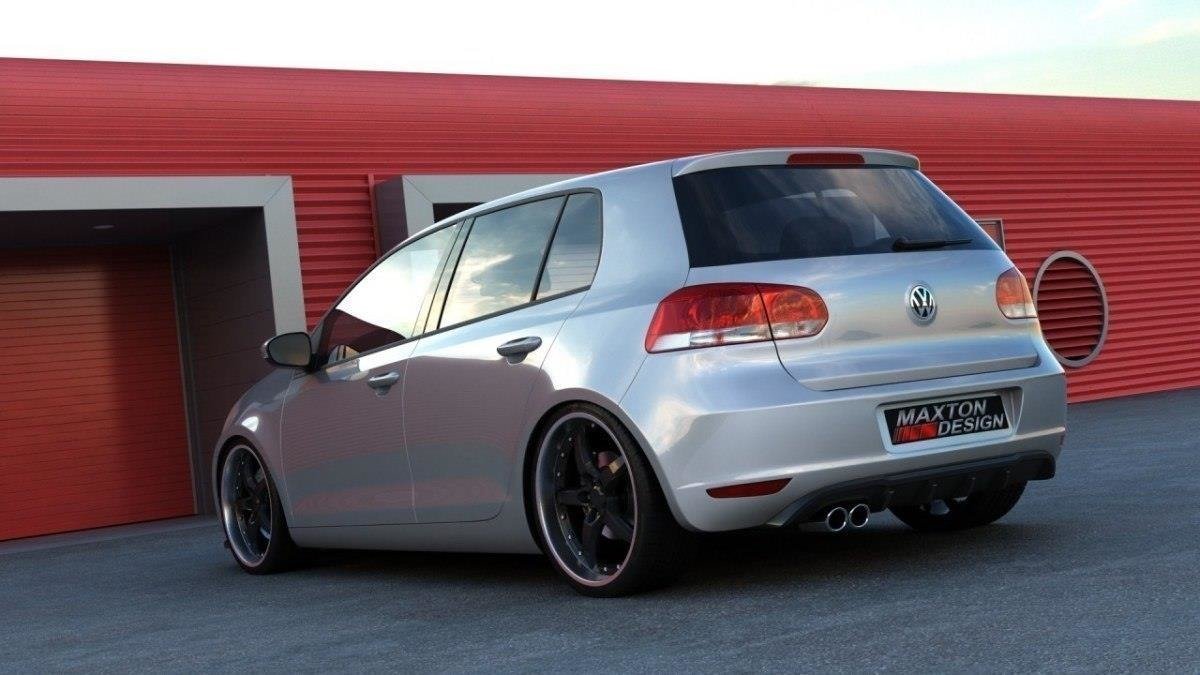Diffuser VW Golf 6 MET 1 Uitlaatgat Glans Zwart