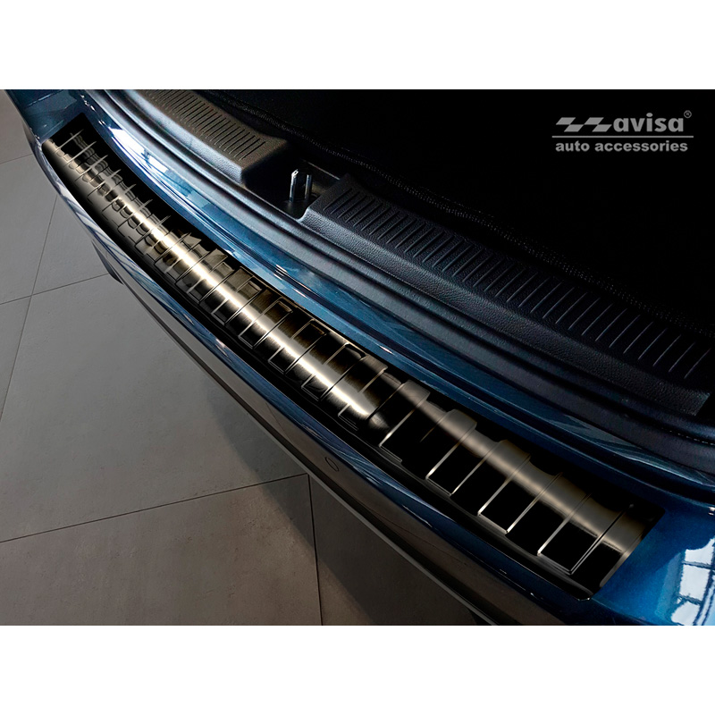 Zwart RVS Achterbumperprotector  Mercedes B-Klasse W247 2018- 'Ribs'