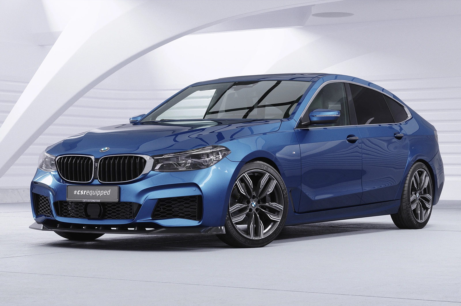 Voorspoiler BMW 6er G32 glans zwart