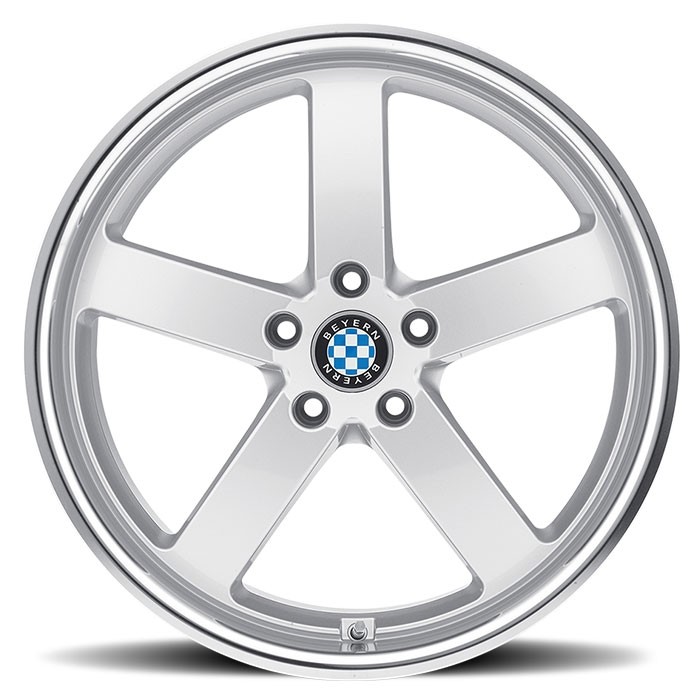 Velgen Beyern Rapp 19x9,5 5x120 ET30 Zilver + Machined Rand