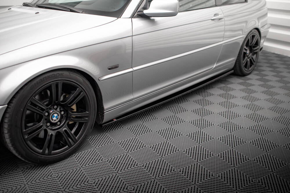 Zijskirts BMW 3 Coupe E46 Maxton Glans Zwart