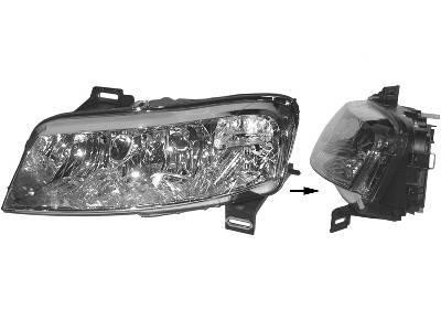 koplamp, H7+H1+H1, 5 drs, rechts,-12/2003 Fiat Stilo, 2001-2007