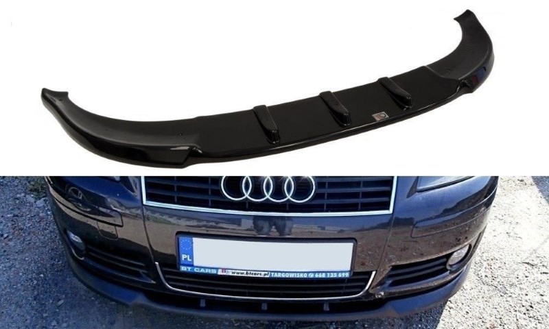 Voorspoiler Audi A3 8P 2003-2005 glanzend zwart
