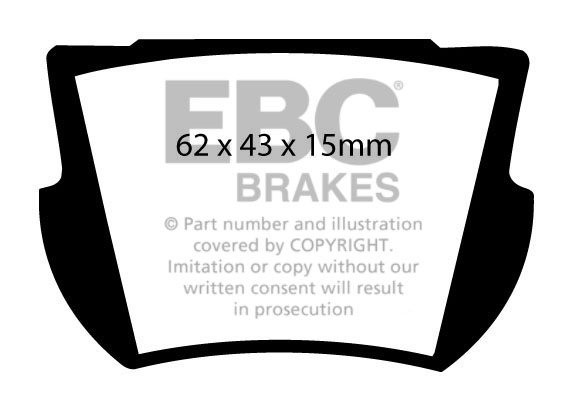 EBC Brakes TOYOTA Corolla 1.4 (ZZE120) 2002-2007 Remblokken acht