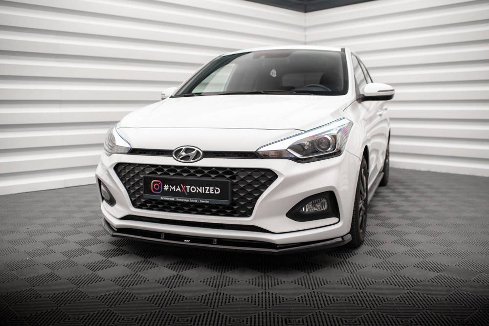 Voorspoiler V.1 Hyundai I20 FL 2018 - 2020 Maxton Glans Zwart