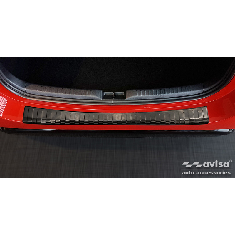 Zwart RVS Achterbumperprotector  Toyota Yaris IV Hatchback 5-deurs 2020-2024 & Facelift 2024- excl. GR 'Ribs'
