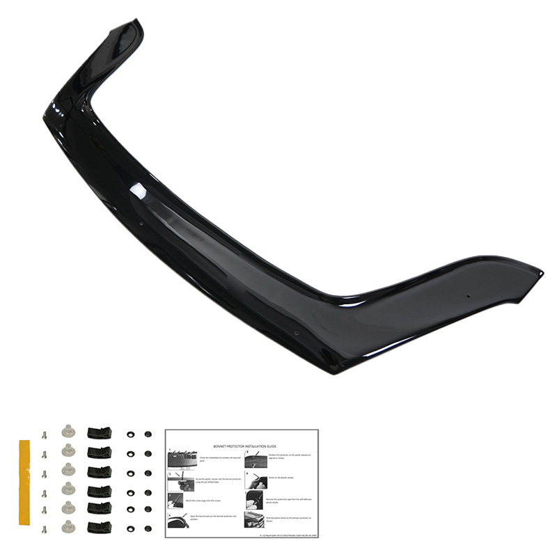 Motorkapbeschermer (steenslagcover)  Peugeot Partner Tepee 2008-2015 - Glanzend zwart