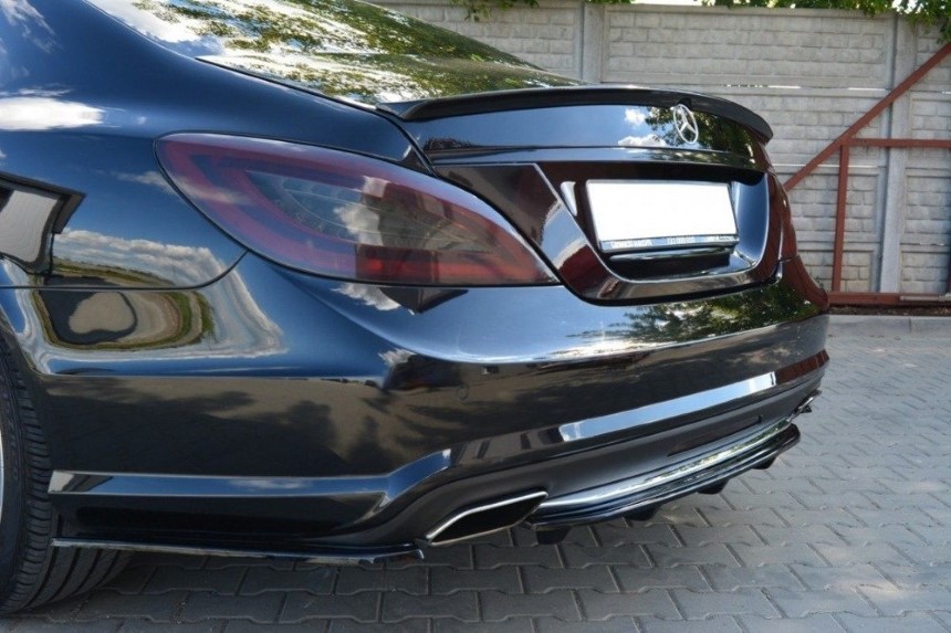 Diffuser Mercedes CLS W218 AMG-Line Maxton Design glans zwart