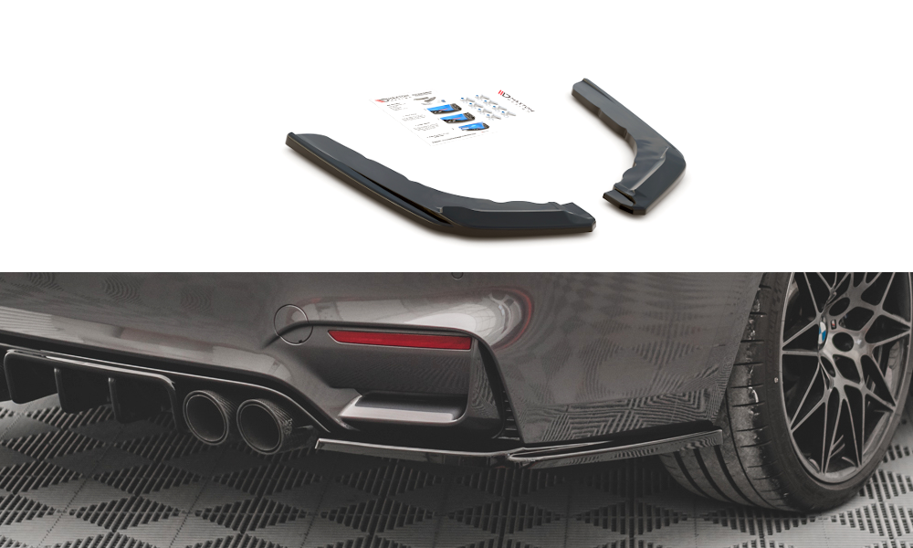 Zijdiffusers V.2 BMW M4 F82 Maxton Glans Zwart