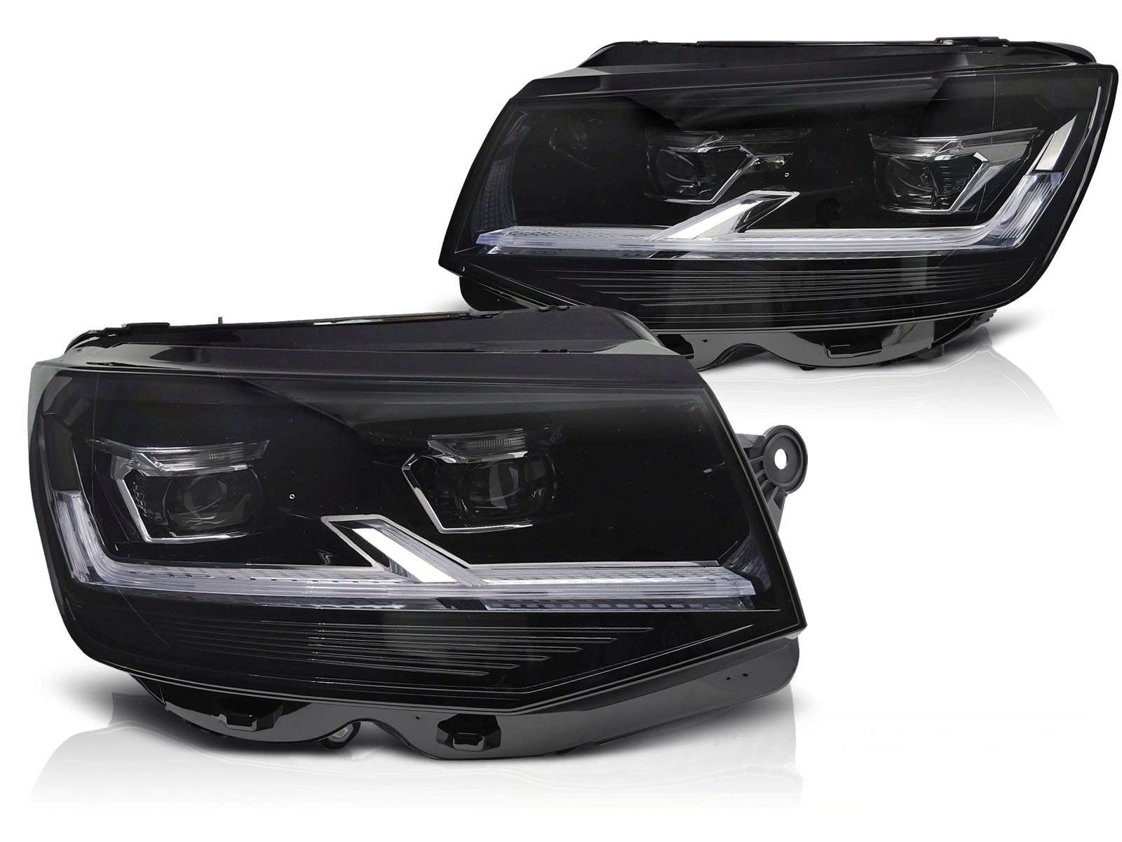 Koplampen VW T6 Multivan/Transporter FULL LED Dynamic Tube Black