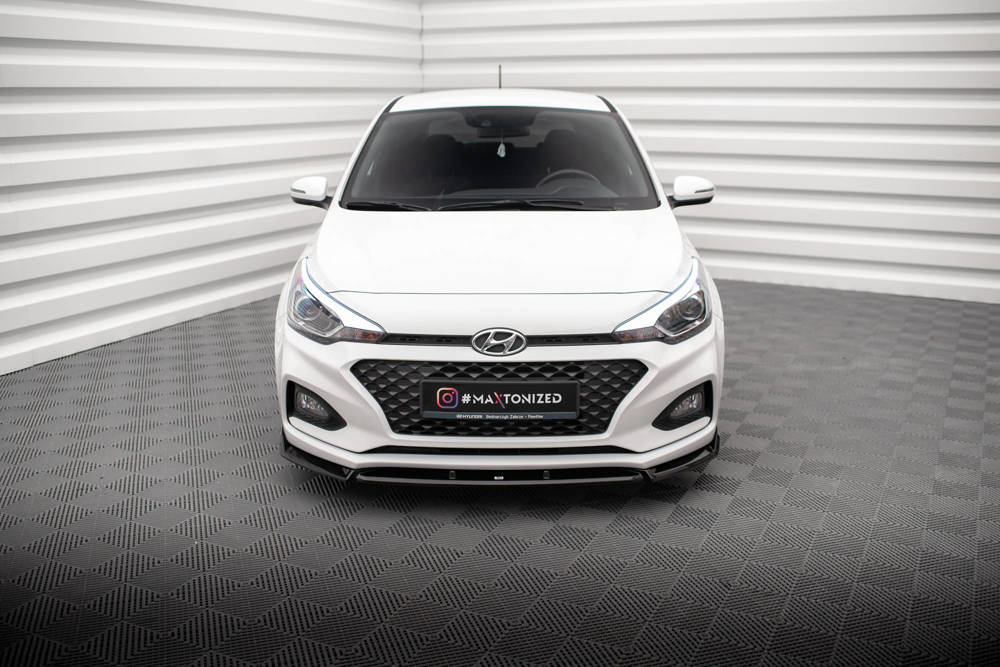 Voorspoiler V.2 Hyundai I20 FL 2018 - 2020 Maxton Glans Zwart