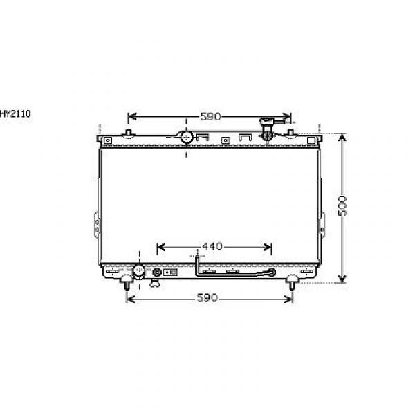 Radiator SANTA FE 01-06 725x403x19 2.4I-16V/2.7I-24V