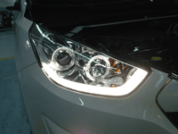 Headlights DRL-Look Hyundai ix35 2010- chome