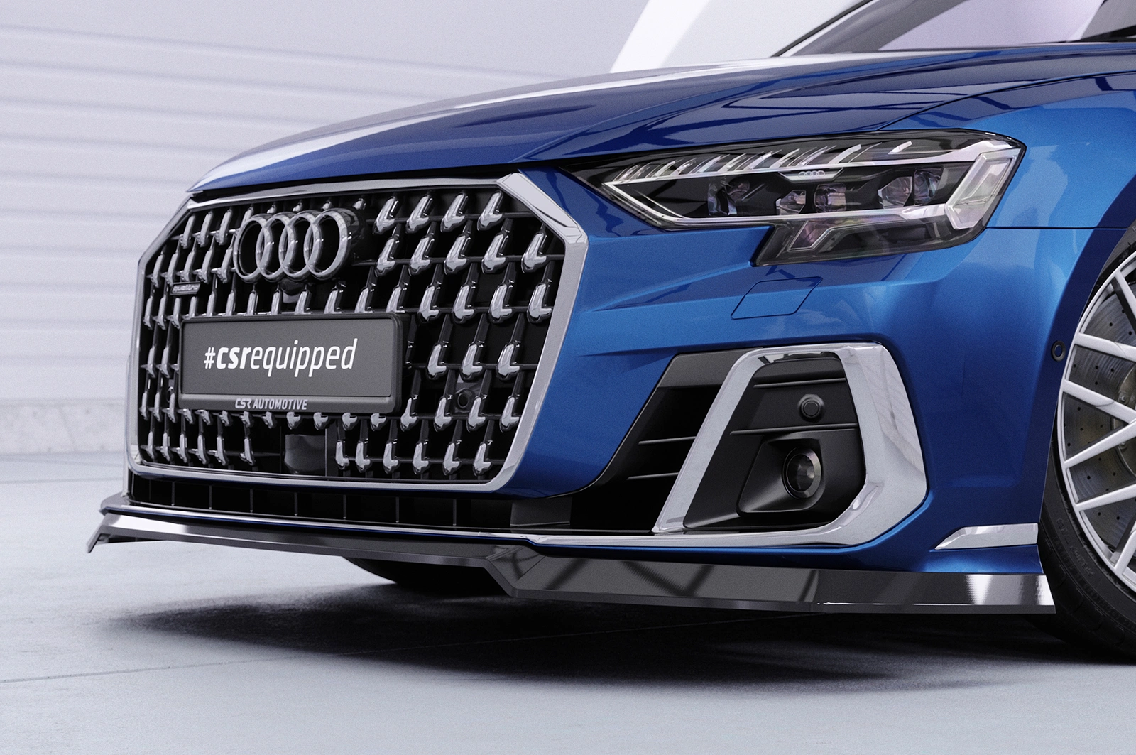 Voorspoiler Audi A8 D5 (Typ 4N/F8) glans zwart